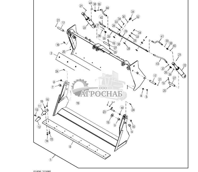 Комплект универсального ковша, подготовленного для использования перекидной вилки, с зубьями 0,96 м? (1,25 ярда?) 233,68 см (92,00 дюйма) - ST819789 461.jpg